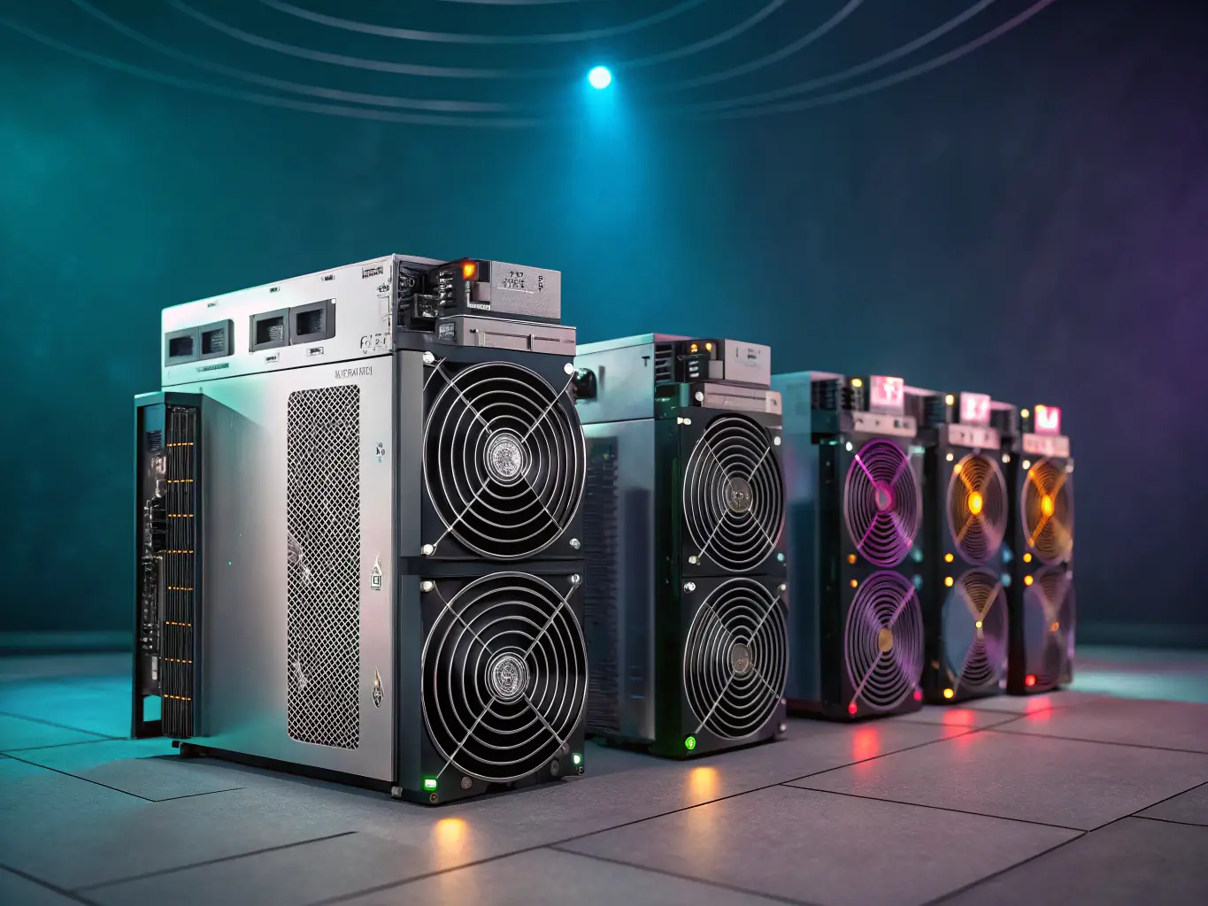 A close-up of the cooling system of a WhatsMiner rig, emphasizing its advanced thermal management capabilities. The image should convey the machine's ability to maintain optimal operating temperatures for sustained performance.
